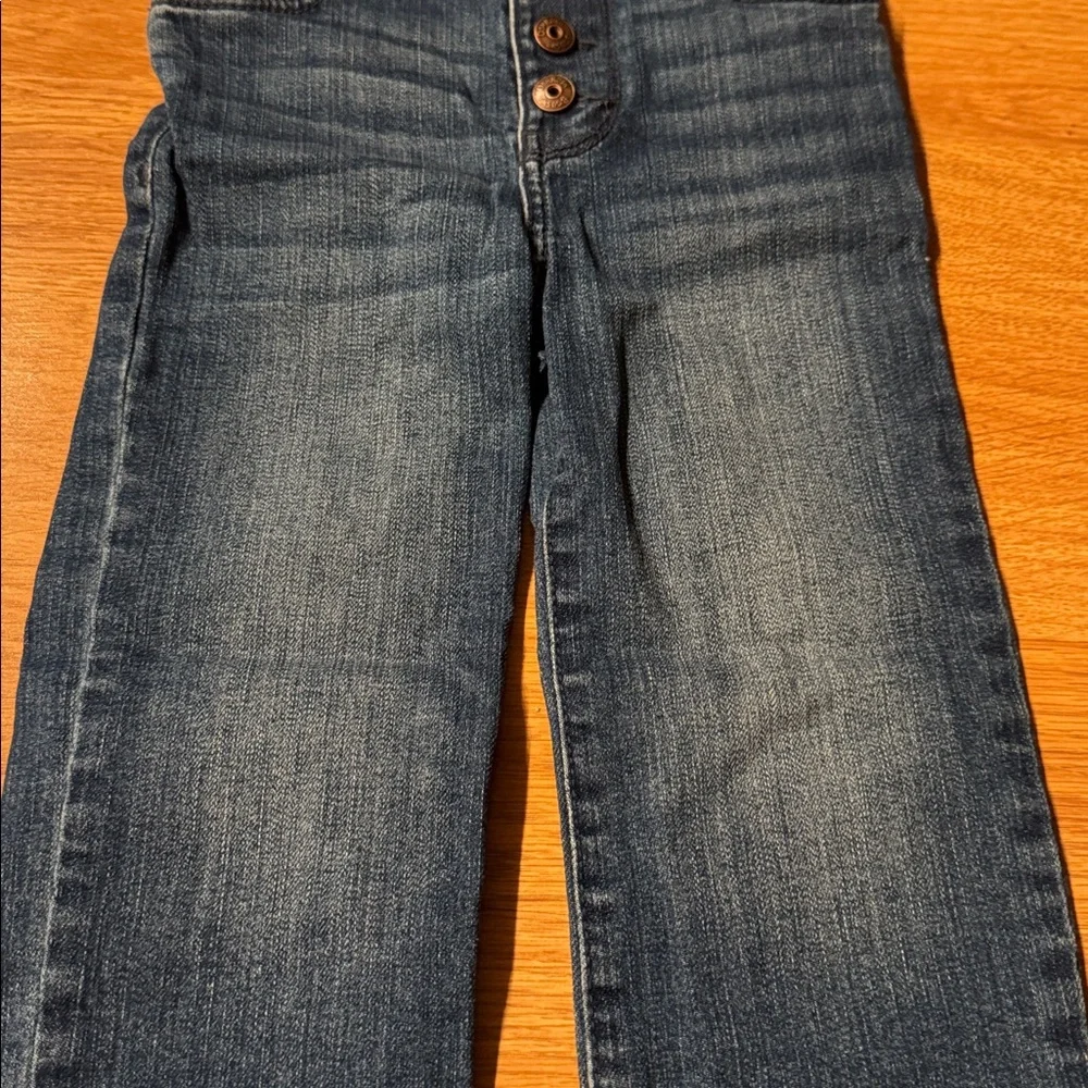 OshKosh B'gosh Blue Denim Button Fly snap up Jeans kids size 5 - Picture 2 of 7